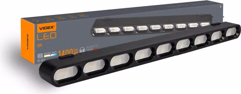 Sistema di illuminazione a binario VIDEX LED, nero