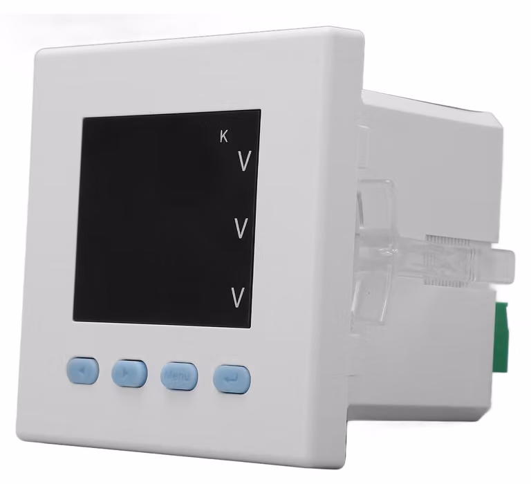 Voltmetro digitale intelligente, trifase, bianco, ABS, monitor del consumo energetico ignifugo per uso domestico, AC220V