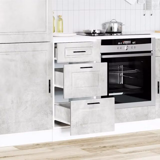 Base da Cucina-Mobile Base da Cucina Porto Grigio Cemento in Legno Multistrato 246040