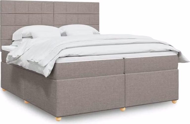 Maison Exclusive - Letto boxspring con materasso Taupe 200x200 cm Tessuto