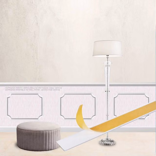 Kit di Boiserie Autoadesiva in Polistirene Boiseternal Modello Nicole Bianco 2mq