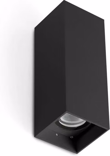KOV 2L Lampada da parete piazza nero 3000K 34ø/14ø