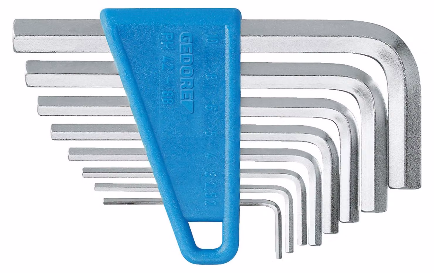 GEDORE PH 42-88 Set di chiavi esagonali a L con supporto 8 pezzi 2-10 mm, 6352000