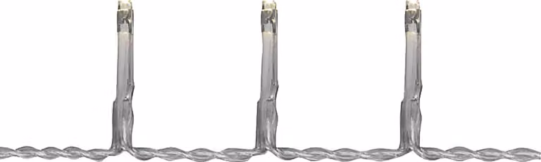 LED mini catena luminosa bianco caldo cavo trasparente batteria 1 pz 100x3 cm