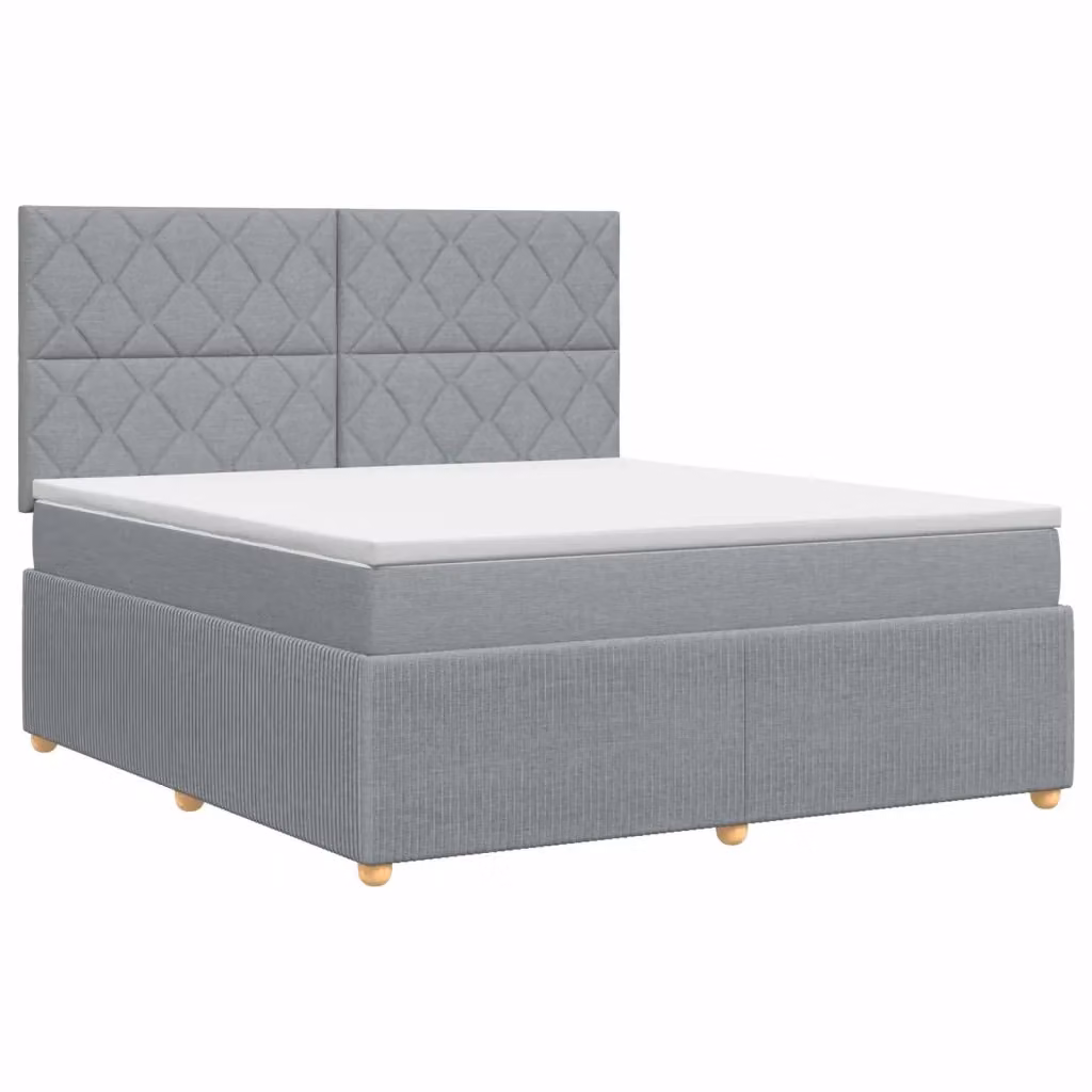 Letto box spring con materasso vidaXL Grigio Chiaro L/P: 140 x 200 cm – 2