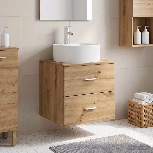 Mobile Lavabo da Parete Rovere Artigianale 49,5 x 44,5 x 65 cm 890301