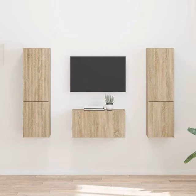 Set mobile TV 5 pz Rovere Sonoma Legno ingegnerizzato 3409098