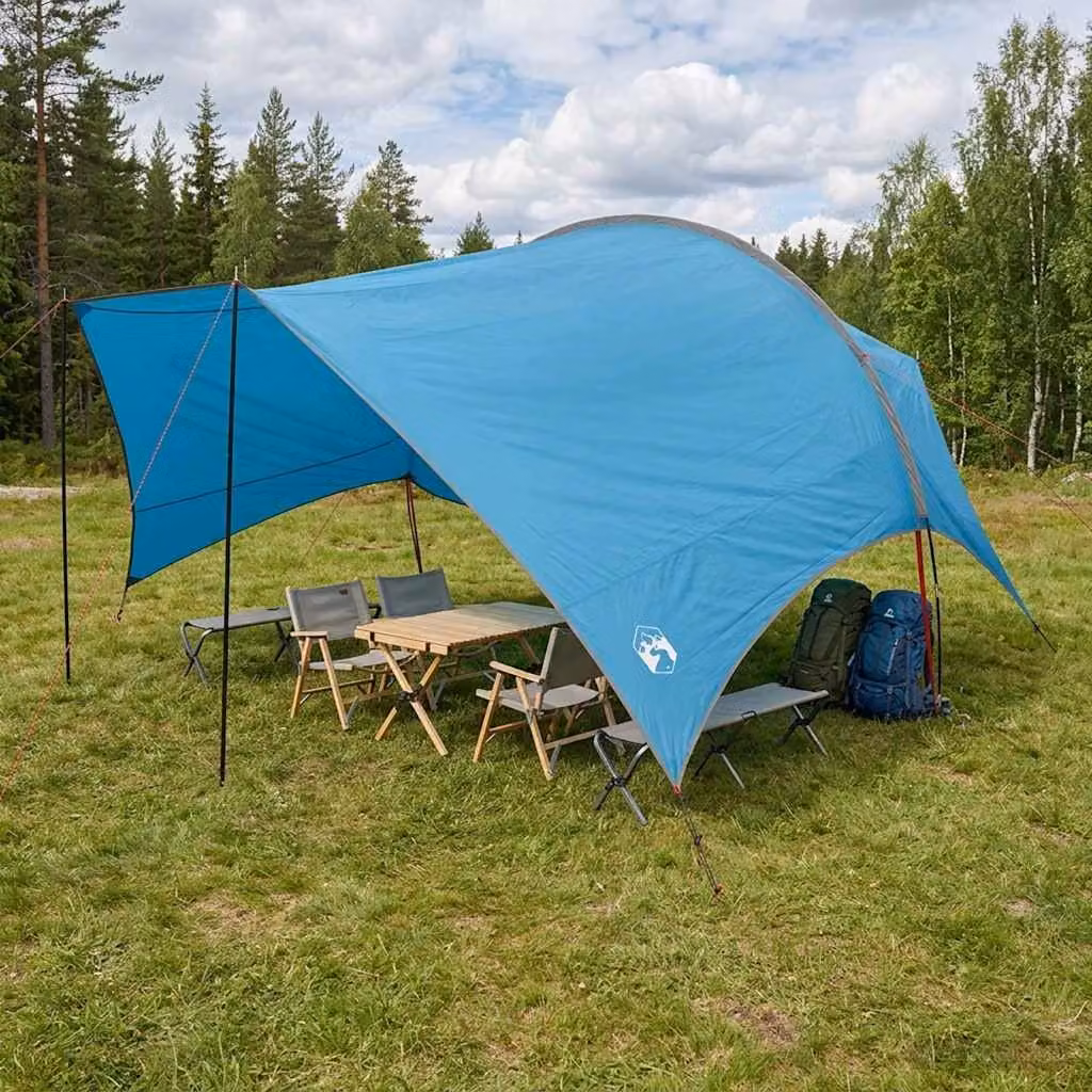 Telo da campeggio impermeabile vidaXL in poliestere Blu L: 550 cm, P: 400 cm, H: 230 cm