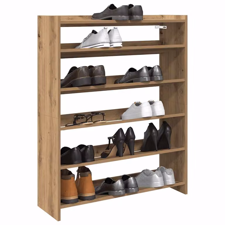 Scarpiera moderna a parete vidaXL in legno e MDF marrone L: 80 cm, P: 25 cm, H: 100 cm