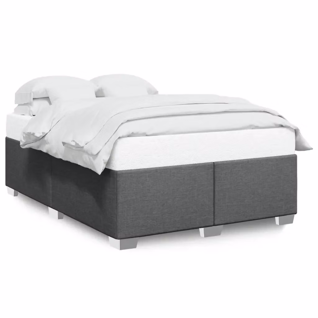 vidaXL Giroletto senza Materasso in Tessuto Grigio con Listelli in Legno L/P: 140 x 200 cm – 2