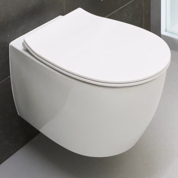 WC sospeso SENTIMENTI, senza bordo, 36x51cm, bianco