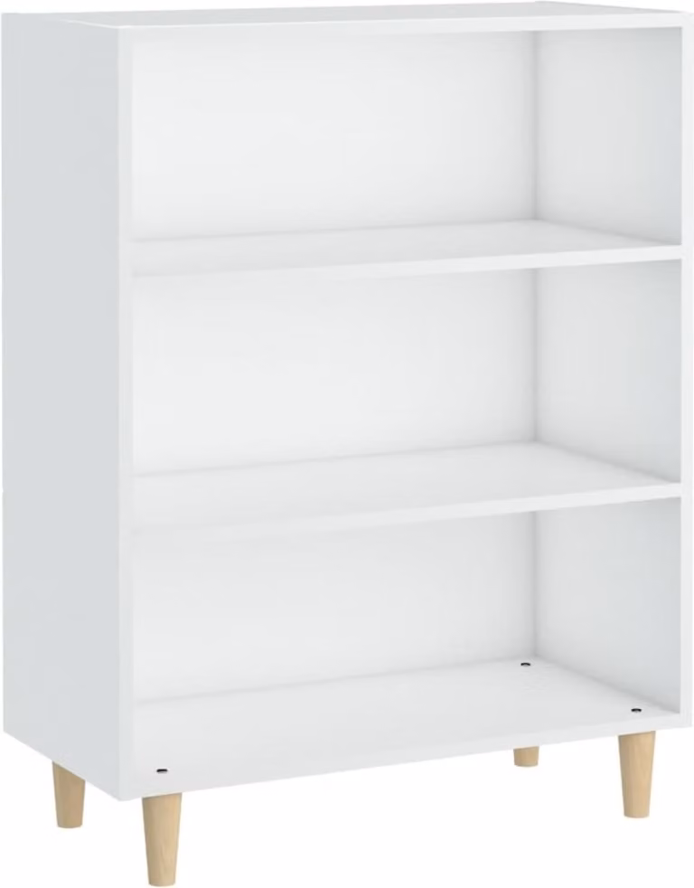 Credenza Bianca 69,5x32,5x90 cm in Legno Multistrato