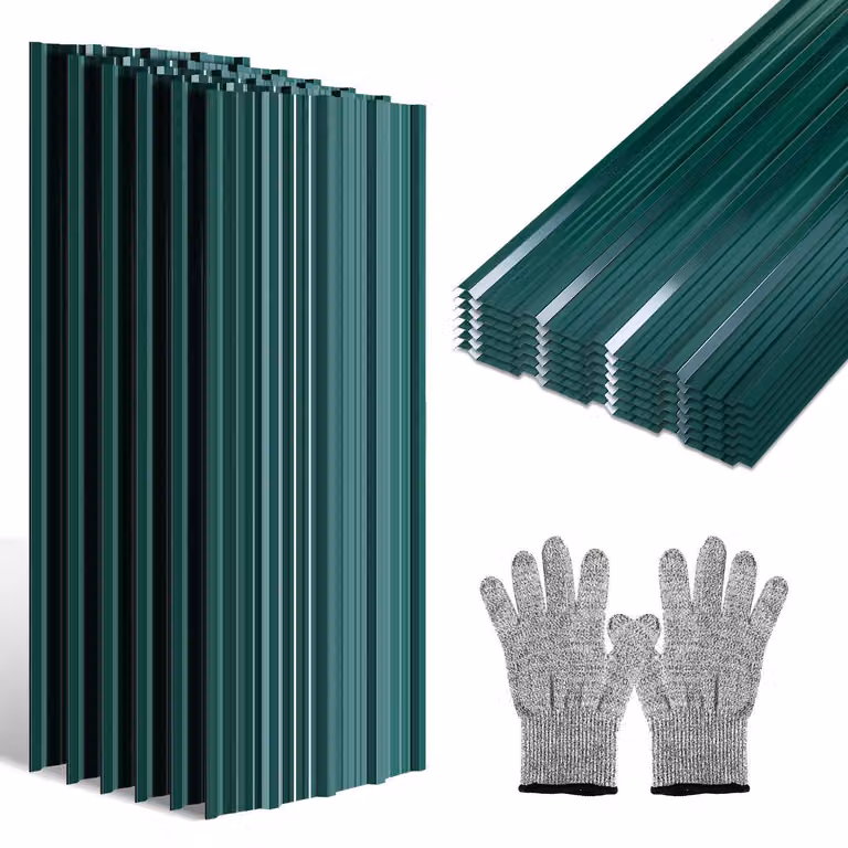12/24/36x lamiera grecata 129x46cm 7-21㎡ per tetto capannone lamiera profilata pannelli tetto - 24x 14㎡ verde