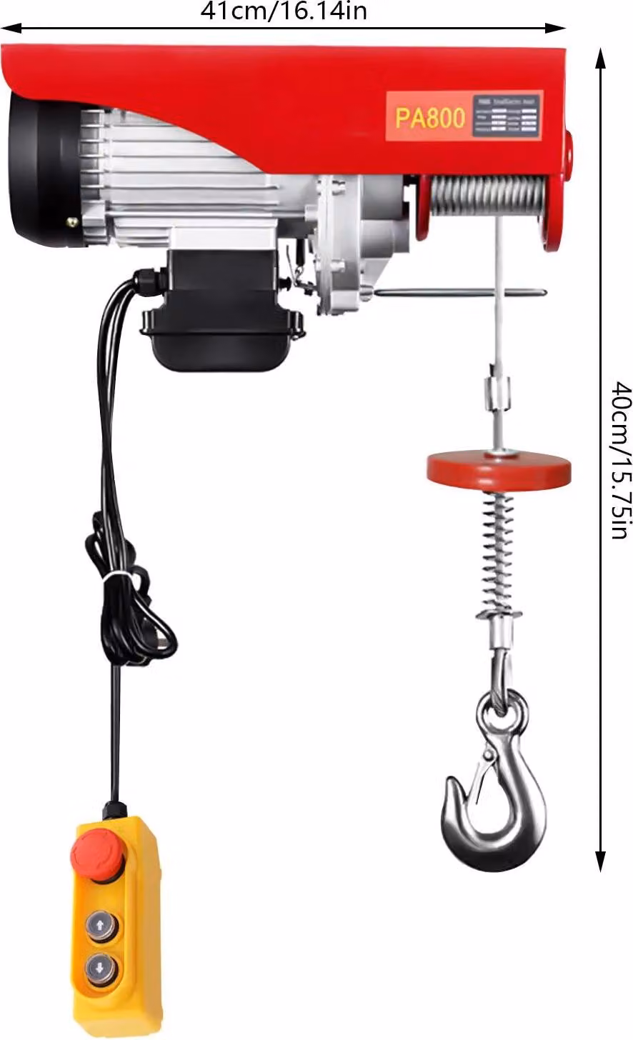 Avvolgitori elettrici a 220V, con elevata capacità di sollevamento di 1000 kg, velocità di sollevamento rapida di 8 m/min, portata massima di 800 kg
