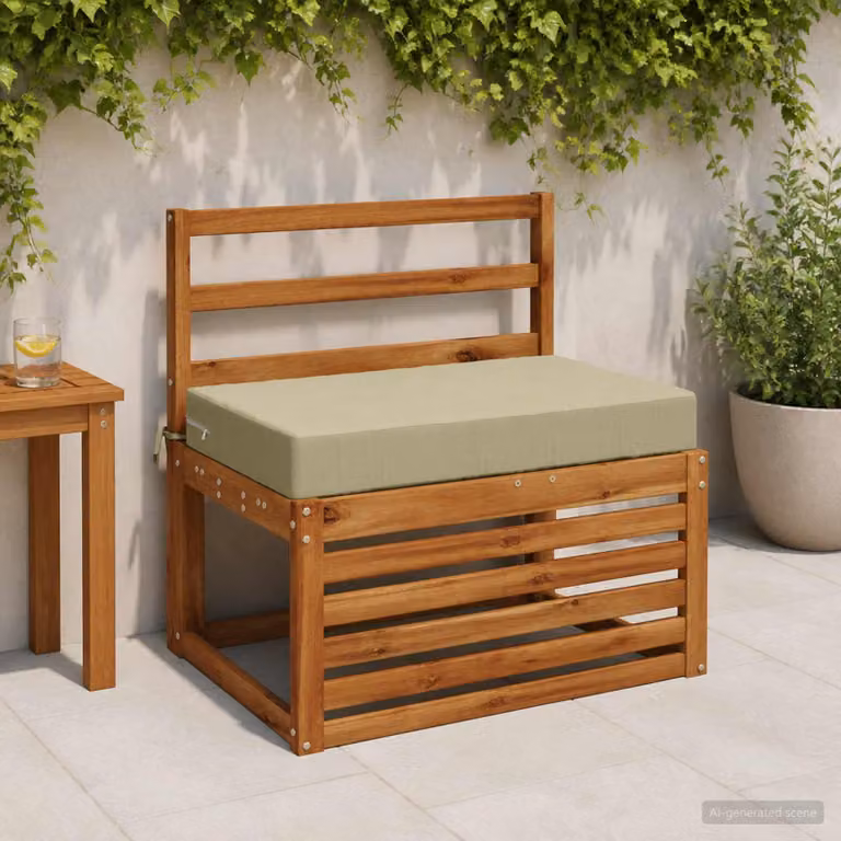 Cuscino per la seduta vidaXL SOEST in poliestere verde chiaro con rivestimento lavabile e resistente ai raggi UV