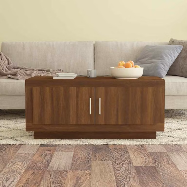 vidaXL Tavolino da salotto moderno in legno color rovere marrone L 102 cm x P 50 cm x H 45 cm