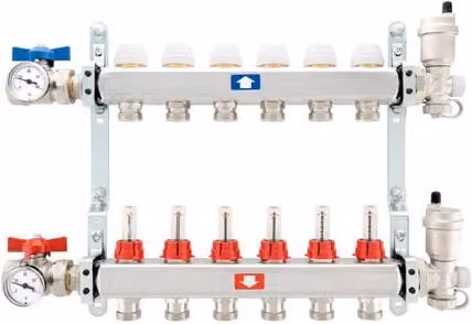 Collettore Premontato Completo con Flussimetri Itap 4 Vie 1 x 3/4