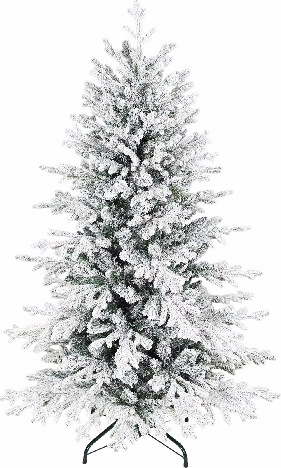 Albero di Natale artificiale HOMCOM, albero di Natale da 150 cm con effetto neve, 1162 rami