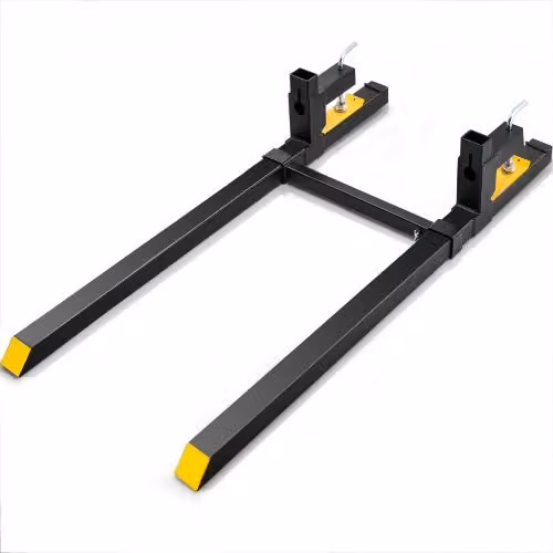 Coppia di forche per pallet VEVOR in acciaio nero per trattori e minipale, Lunghezza: 149 cm, Larghezza regolabile: 49,5 - 91,5 cm, Capacità di carico massima: 907 kg