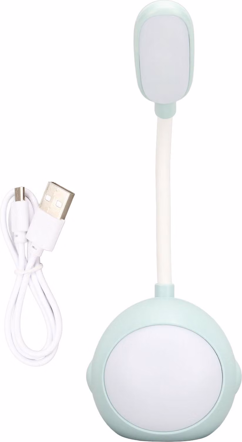 Lampada da tavolo a LED, piccola, luce soffusa, protezione degli occhi, per studenti, bambini, studio, per camera da letto, comodino, dormitorio, verde