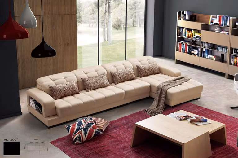 Polster Leder Couch Eck Sofa Landschaft Sofas Eck Garnitur Sitz Wohn Zimmer