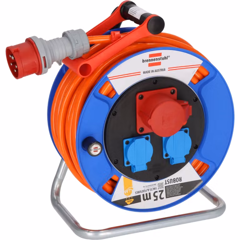 Brennenstuhl Garant CEE 5, IP44, avvolgicavo industriale/da cantiere, 25 m, 1 pz.