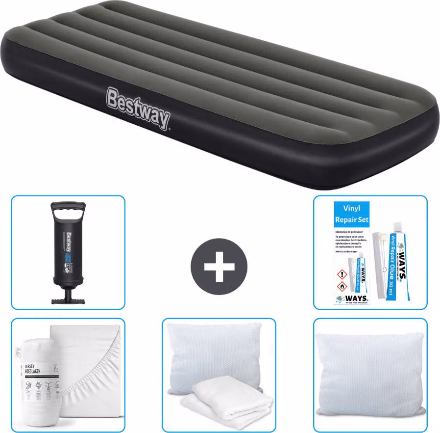 Materasso gonfiabile Bestway - 1 persona - 76 x 185 x 25 cm - Verde - Accessori inclusi