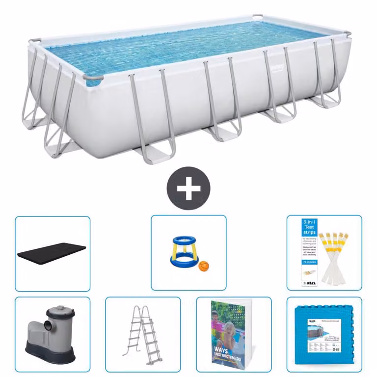 Bestway Power Steel, piscina rettangolare - 549x274x122 cm - 6 pezzi, modello S570