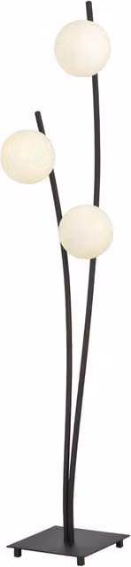 Lampada da terra Emibig Hunter nera e opale con 3xE14, Altezza: 150 cm