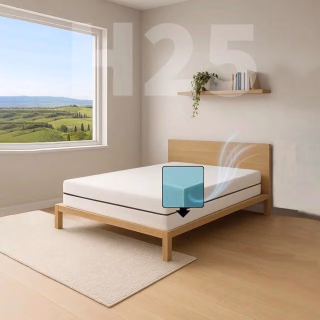 Materasso ortopedico semi rigido Comfy Line in Water Foam Singolo Bianco L/P/H: 80 x 195 x 25 cm con rivestimento anallergico sfoderabile