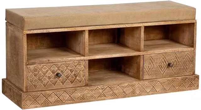 Panca in legno naturale 104x33x48