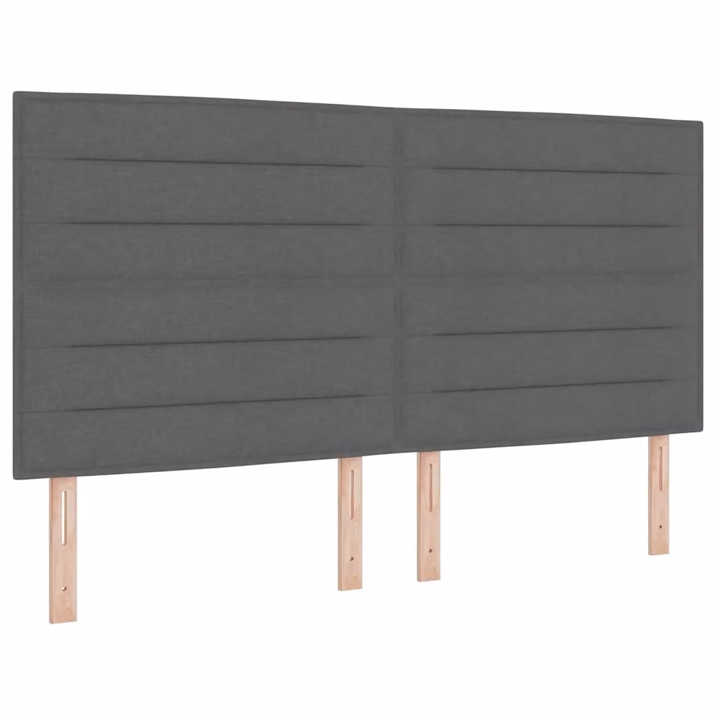 Testiera per letto imbottita vidaXL in tessuto grigio con struttura in legno e pino, stile moderno – 2