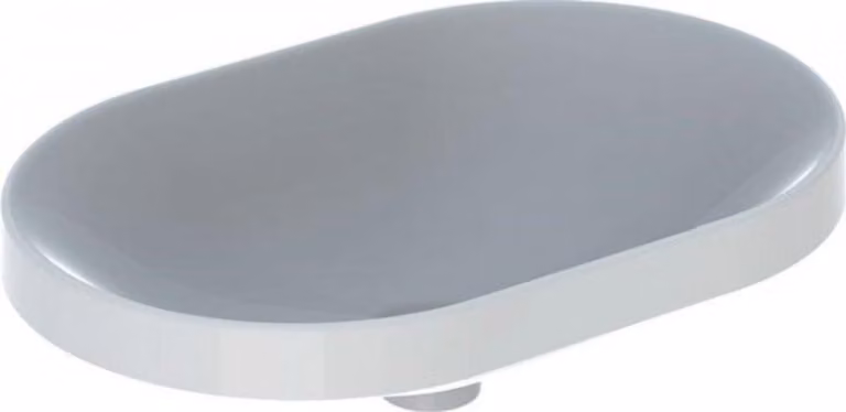 Geberit VariForm lavabo à encastrer elliptique, 600x400mm, sans trou de coulée, sans trop-plein, 500.731.01.2, 500.731.01.2