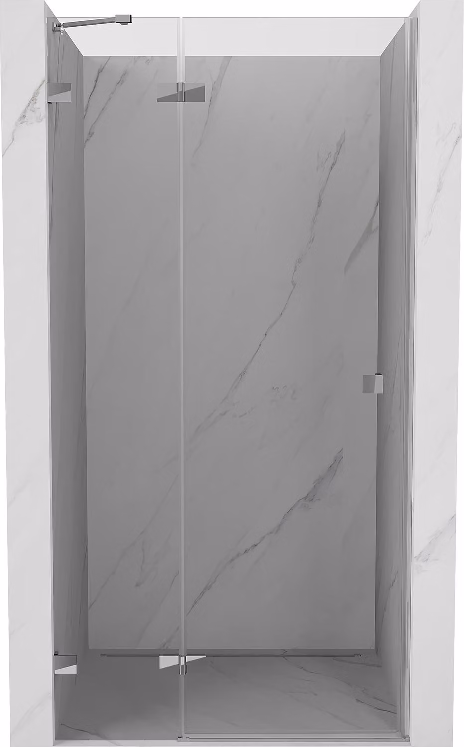 Mexen Lunar porta doccia a battente sinistra 70 cm, trasparente, cromo - 834-070-000-01-00-L