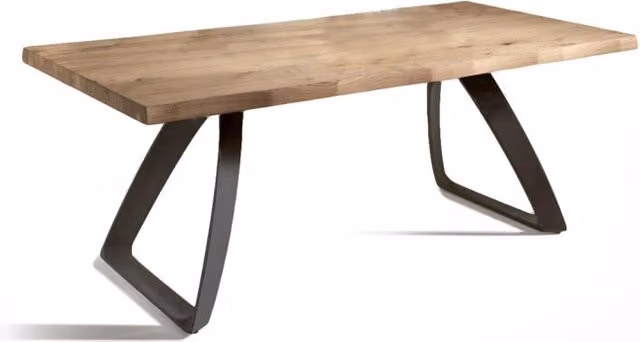 Tavolo da pranzo rettangolare allungabile GIORDANOSHOP in legno e metallo colore marrone, L: 160/240 cm, P: 90 cm, H: 76 cm