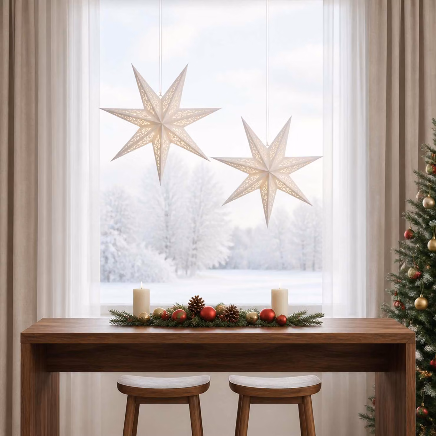 vidaXL Illuminazione Natalizia RAAHE 2 pz 10 LED Bianco caldo
