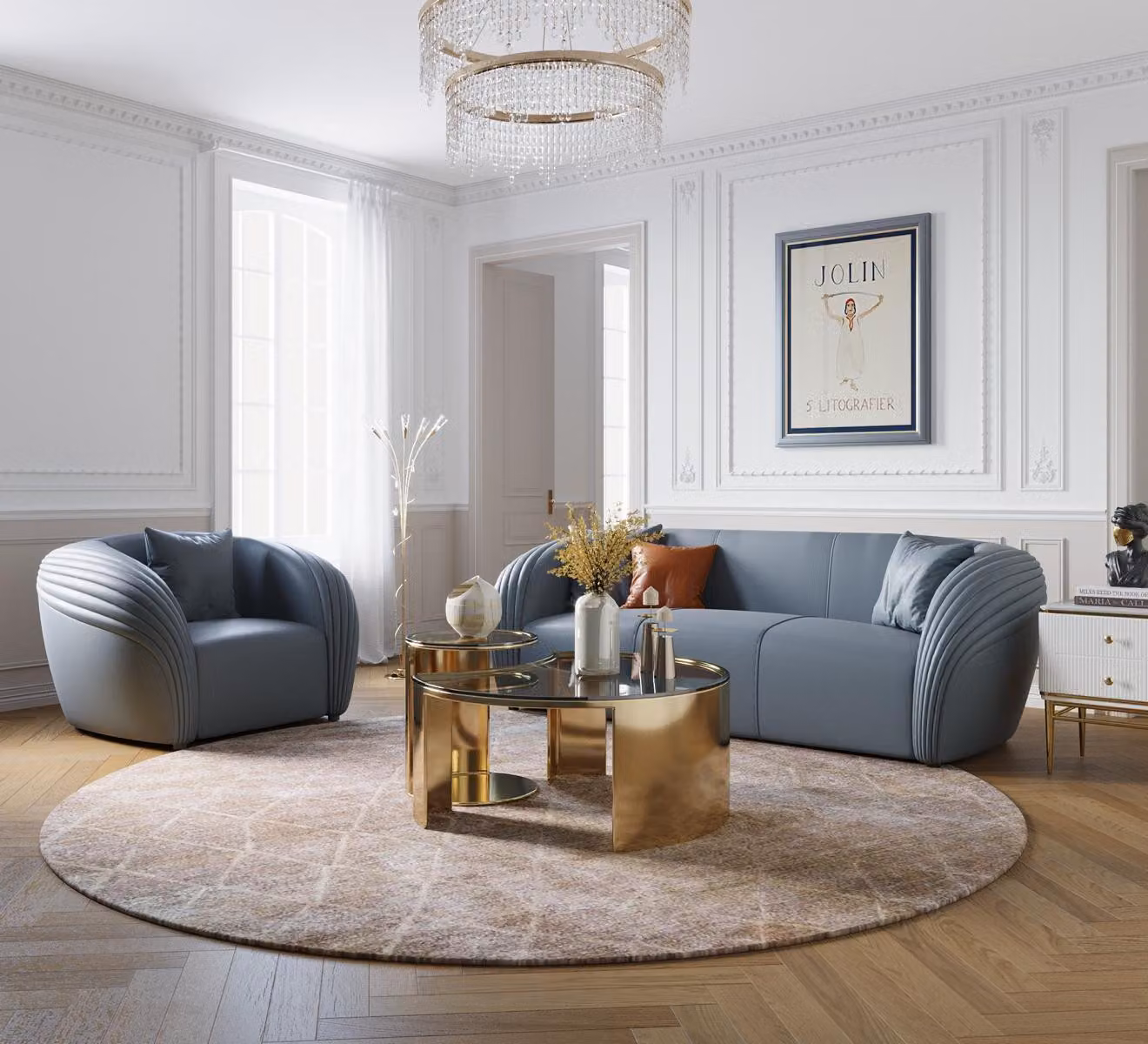 Sofagarnitur 3+1 Sitzer Set Design Sofa Polster Couchen Couch Modern Luxus