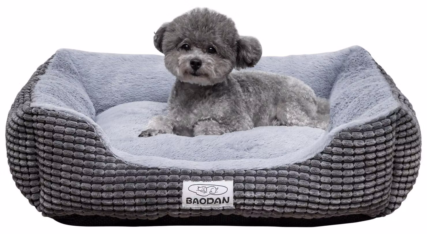 Cuccia per cani da lavare - Fodera in peluche - 60 x 50 cm - Per cani piccoli e medi