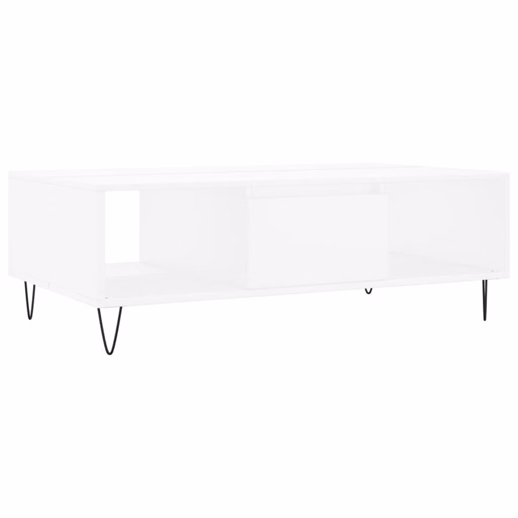 Tavolino da Salotto Bianco 104x60x35 cm in Legno Multistrato