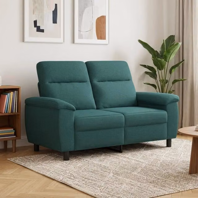 Divano moderno vidaXL in tessuto verde e nero con struttura in metallo L: 158 cm, P: 90 cm, H: 95 cm – 1