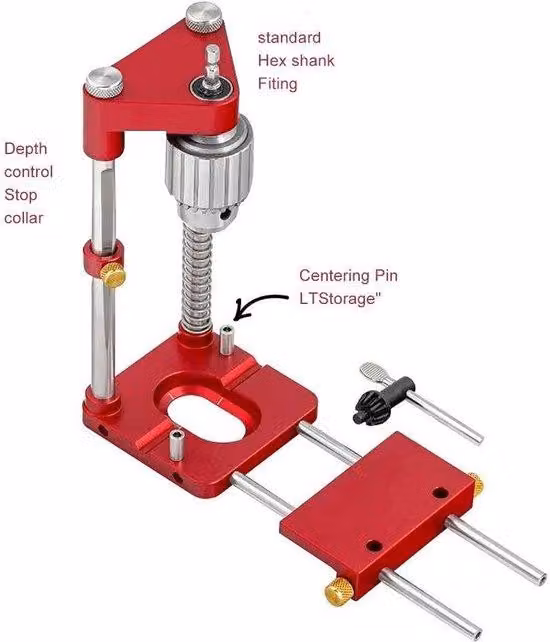 Posizionatore manuale per trapani da falegnameria, ausilio di posizionamento preciso per trapani, lavorazione del legno e utensili da foratura