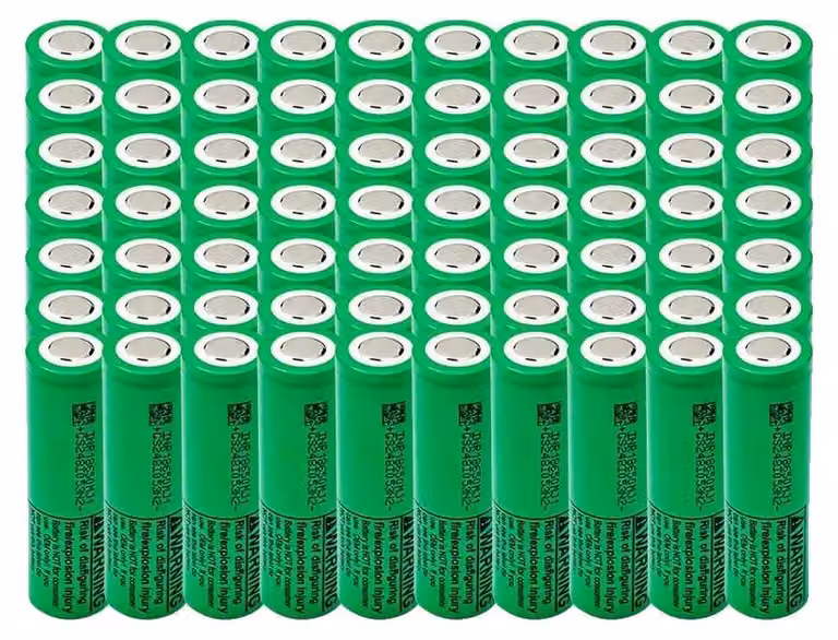 Batterie al litio, capacità 3500mAh, corrente di scarica 25A, confezione da 70 pezzi (MJ1)