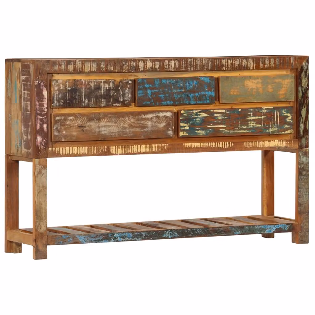vidaXL Credenza 120x30x75 cm in legno massiccio antico
