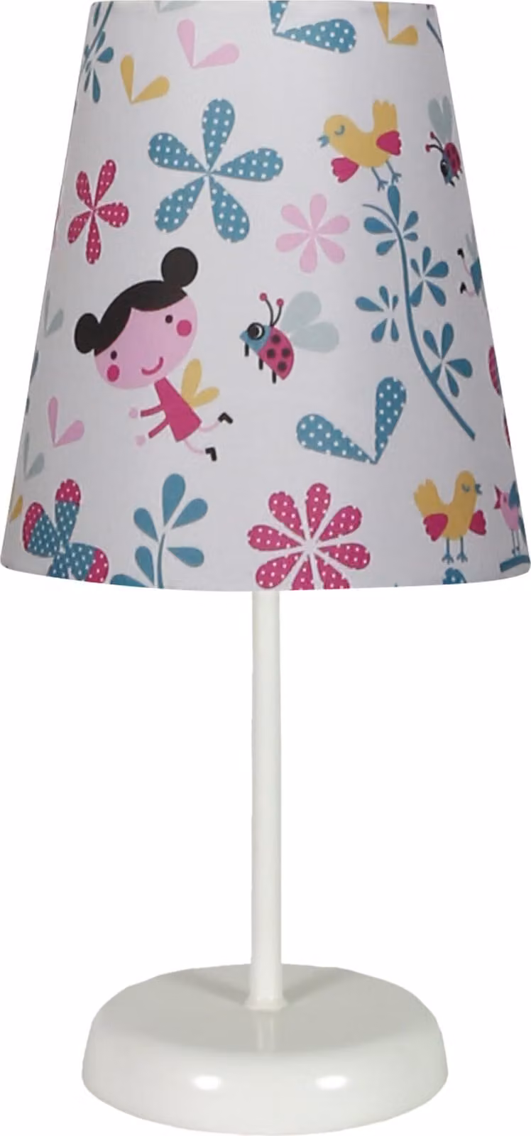 Lampada da tavolo GIRL bianca multicolore 1xE14x40W in tessuto, dimensioni: 31x14x14 cm, IP20, Candellux