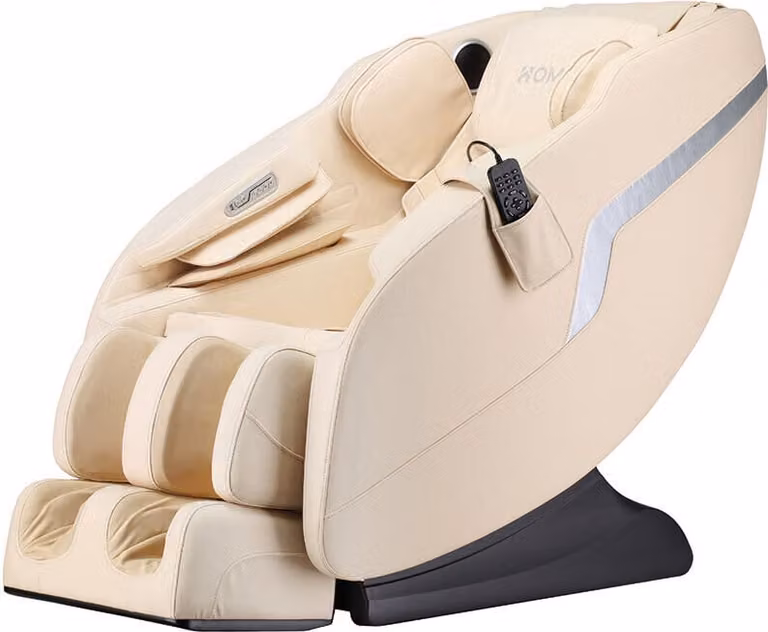 Home Deluxe - Poltrona massaggiante KELSO Beige - incl. funzione a gravità zero, Bluetooth e riscaldamento I Poltrona massaggiante Poltrona relax con funzione calore