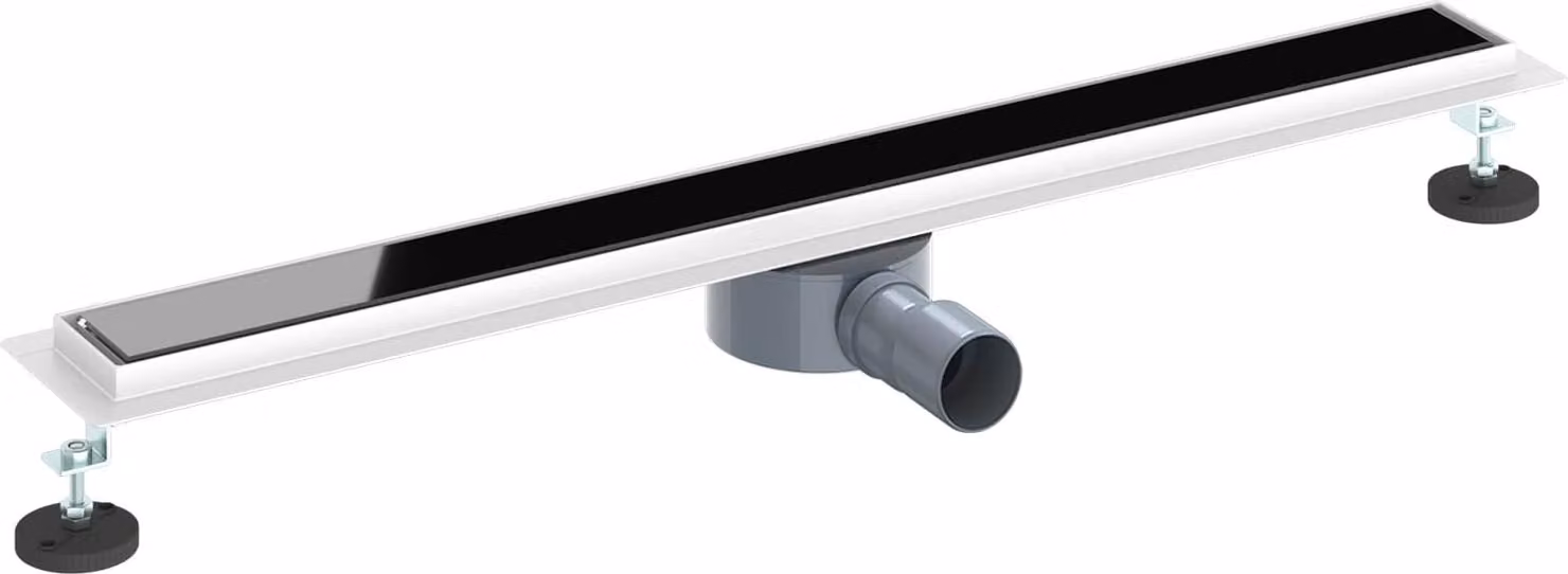 Scarico doccia con copertura in vetro e sifone a 360° 80 cm