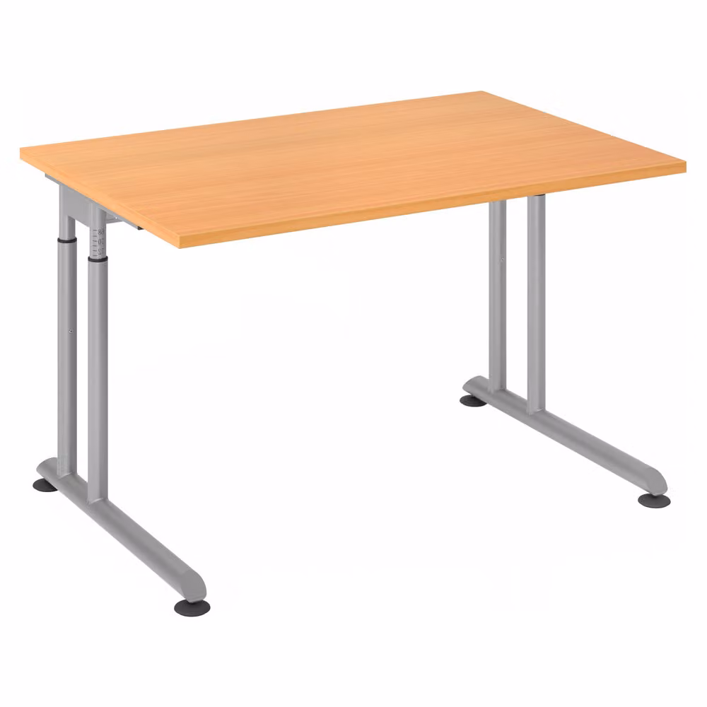 HAMMERBACHER ZS12 höhenverstellbarer Schreibtisch buche rechteckig