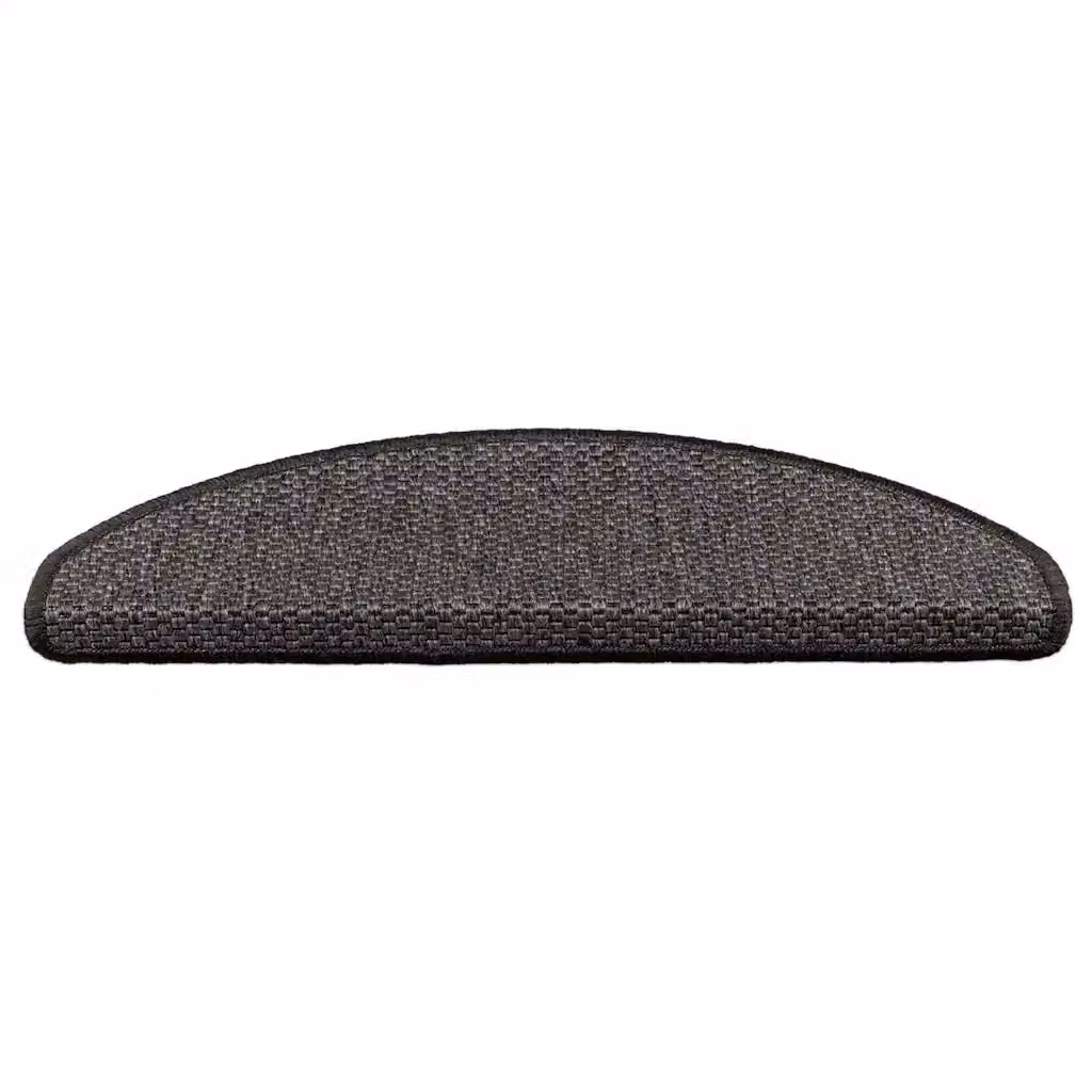 Tappeti adesivi per scale vidaXL con aspetto sisal, colore antracite, confezione da 30 pezzi, L: 65 cm, P: 21 cm, H: 5,3 cm – 2