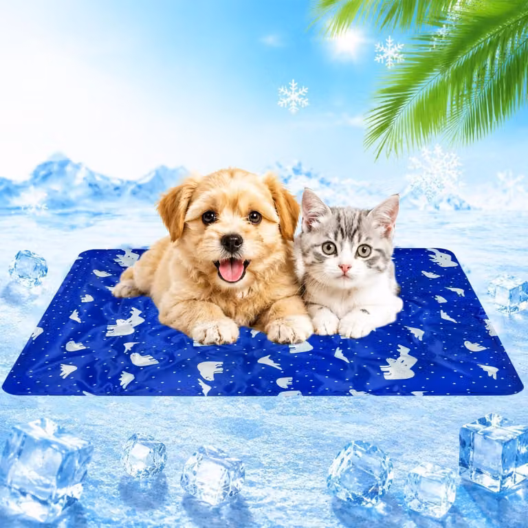 Tappetino refrigerante per cani, colore blu scuro, dimensioni 60x50 cm