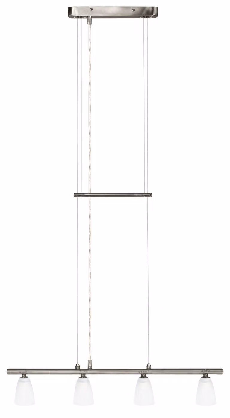 Lampada moderna a sospensione sopra il tavolo da pranzo PARMA - 4xG9, 40W, argento